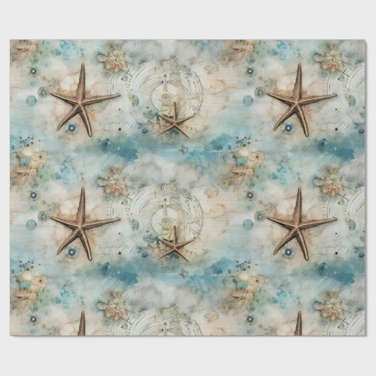  Zeeen schatten Cadeaupapier (Vlak)