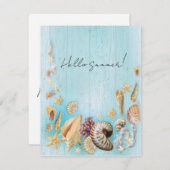 Zeeen schelp feestdagenkaart (Voorkant / Achterkant)