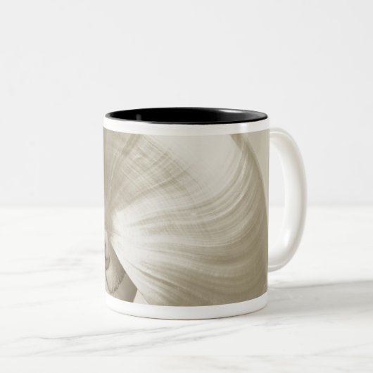 Zeeen schelp tweekleurige koffiemok (Voorkant rechts)