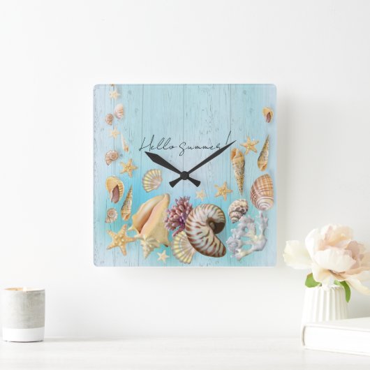 Zeeen schelp vierkante klok (Huis)