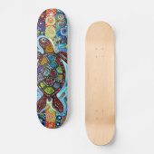 Zeeen schildpad - Aboriginal stijl - Skateboard De (Voorkant)