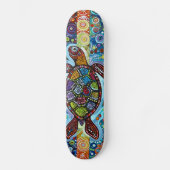 Zeeen schildpad - Aboriginal stijl - Skateboard De (Voorkant)