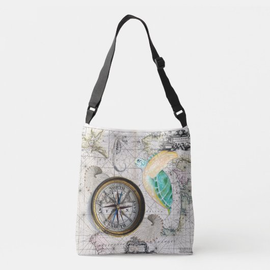 Zeeen schildpad Beige Crossbody Tas (Achterkant)