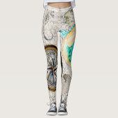 Zeeen schildpad Beige Leggings (Voorkant)