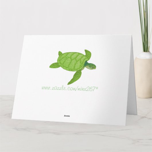 Zeeen schildpad, blanco kaart (Achterkant)