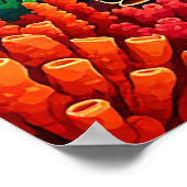 Zeeen schildpad en levendig koraalrif poster (Hoek)