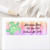 Zeeen schildpad etiket (Insitu)