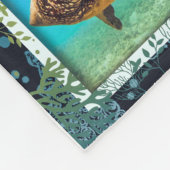 Zeeen schildpad in de oceaan 3d quiltdeken fleece deken (Hoek)