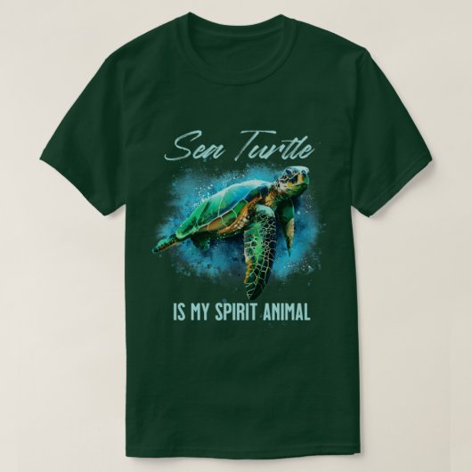 Zeeen schildpad is mijn spirituele dier1 t-shirt (Design voorkant)