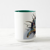 Zeeen schildpad komt uit de muur mok (Midden)