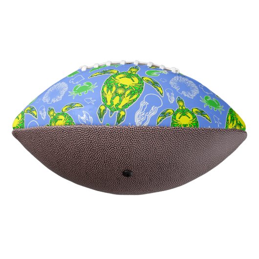 Zeeen schildpad koraal rif Marine Life Symbool American Football (Gedraaid 270)