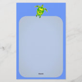 Zeeen schildpad koraal rif Marine Life Symbool Briefpapier (Achterkant)