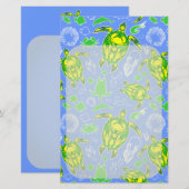 Zeeen schildpad koraal rif Marine Life Symbool Briefpapier (Voorkant / Achterkant)