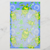 Zeeen schildpad koraal rif Marine Life Symbool Briefpapier (Voorkant)