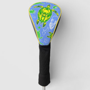 Zeeen schildpad koraal rif Marine Life Symbool Golfheadcover