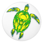 Zeeen schildpad koraal rif Marine Life Symbool Keramische Knop (Voorkant)