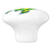 Zeeen schildpad koraal rif Marine Life Symbool Keramische Knop (Zijkant)