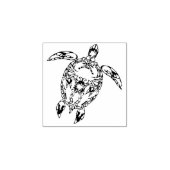 Zeeen schildpad koraal rif Marine Life Symbool Rubberstempel (Afrduk)