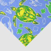 Zeeen schildpad koraal rif Marine Life Symbool Tissuepapier (Detail)