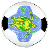 Zeeen schildpad koraal rif Marine Life Symbool Voetbal (Gedraaid)