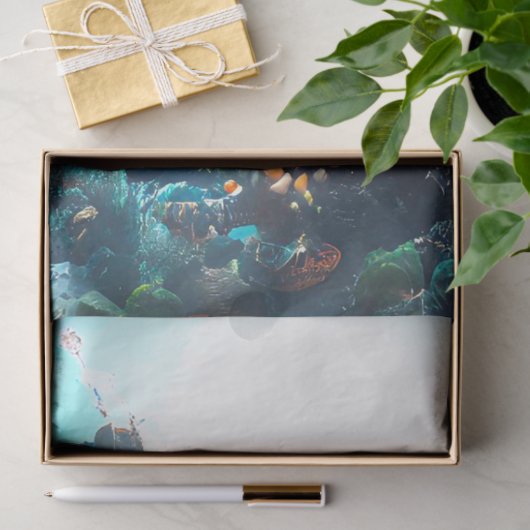 Zeeen schildpad levendig gekleurd #2 Decoupage Tissuepapier (Geschenk)