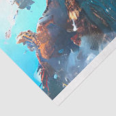 Zeeen schildpad levendig gekleurd #2 Decoupage Tissuepapier (Detail)