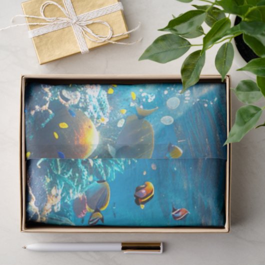 Zeeen schildpad levendig gekleurde decoupage tissuepapier (Geschenk)