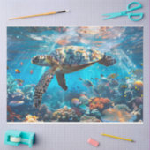 Zeeen schildpad levendig gekleurde decoupage tissuepapier (Craft)