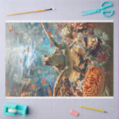 Zeeen schildpad met Blauwgroen Blue Ocean Decoupag Tissuepapier (Craft)