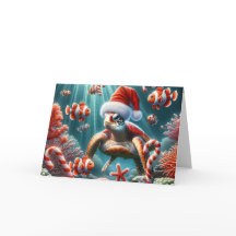 Zeeen schildpad met kerst Pet