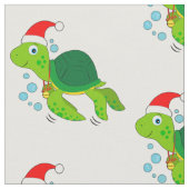 Zeeen schildpad met Santa Hat Stof (Close Up)