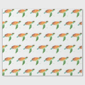 Zeeen schildpad onder de Waterverf zee Ocean Nauti Cadeaupapier (Vlak)