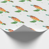 Zeeen schildpad onder de Waterverf zee Ocean Nauti Cadeaupapier (Hoek)