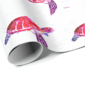 Zeeen schildpad onder de Waterverf zee Ocean Nauti Cadeaupapier (Rol Hoek)