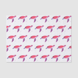 Zeeen schildpad onder de Waterverf zee Ocean Nauti Tissuepapier