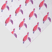 Zeeen schildpad onder de Waterverf zee Ocean Nauti Tissuepapier (Detail)