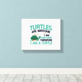 Zeeen schildpad schildpadden zijn canvas afdruk (Insitu (Houten vloer))