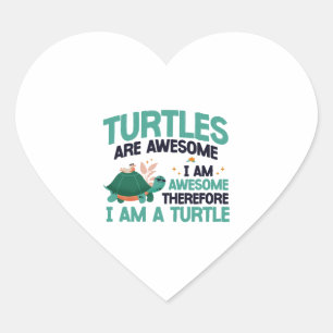 Zeeen schildpad schildpadden zijn hart sticker