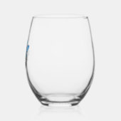 Zeeen schildpad silhouet op zomerblauwe strandgolv wijnglas zonder voet (Links)