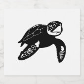 zeeen schildpad sparkling wijnetiket (Enkel label)