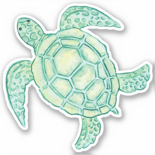Zeeen schildpad sticker (Voorkant)