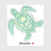 Zeeen schildpad sticker (Vel)