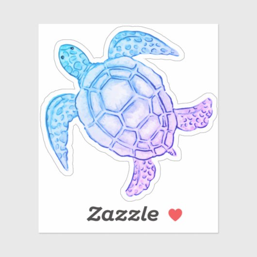 Zeeen schildpad sticker (Vel)