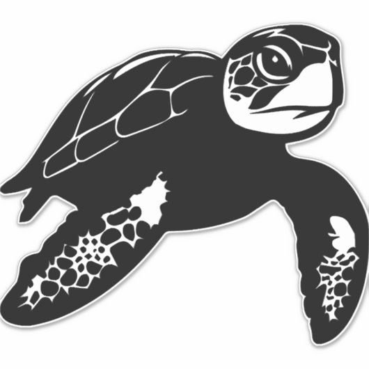 zeeen schildpad - sticker (Voorkant)