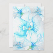 Zeeen schildpad, Tropisch blauw groen krans bruilo Kaart (Achterkant)