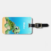 Zeeen schildpadden bagagelabel (Voorkant horizontaal)