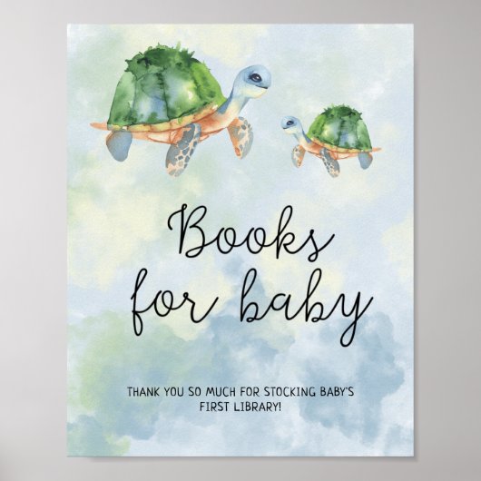 Zeeen schildpadden - Boeken voor baby poster (Voorkant)