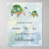 Zeeen schildpadden - Help het Bezige Adres van de  Poster (Voorkant)