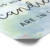 Zeeen schildpadden - Hoeveel snoepjes baby shower Poster (Hoek)