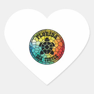 Zeeen schildpadden in de staat florida hart sticker